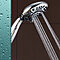 AquaDance High Pressure 6 Setting 4.15 inch Chrome Face Hand Held Shower Head with Hose