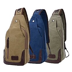 Canvas Shoulder Sling Bag, 5 Colors Available