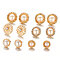 6 Pairs Simulated Pearls Earrings Set