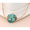 Periwinkle Crystal Clustered Bracelet  - Rosegold Plated