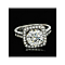 Cushion Cut Ring - 18K Italian Rosegold Plated or Platinum Plated