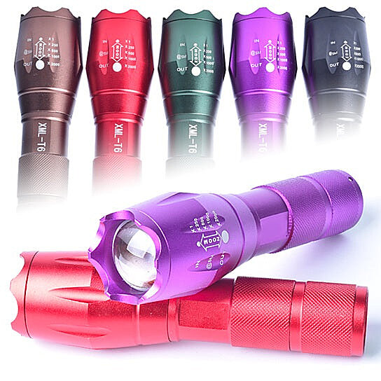 Grab-N-Go Zoomable Focusing Flashlight In 5 Colors