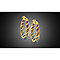 Multi Color Swarovski Elements Crystal Rainbow Hoops in 18k Gold
