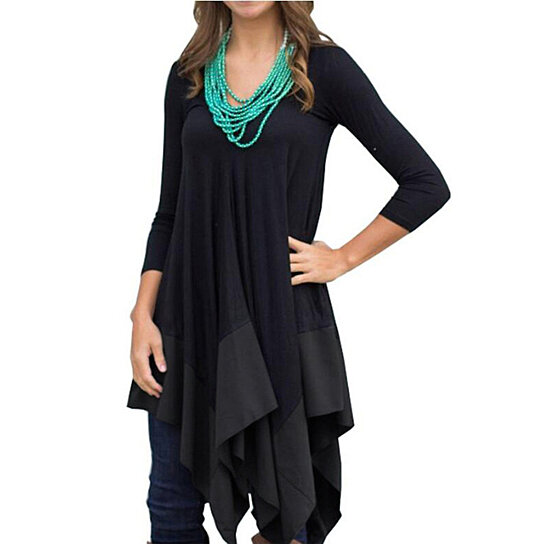 Free Flowing 3/4 Sleeve Layered Dress