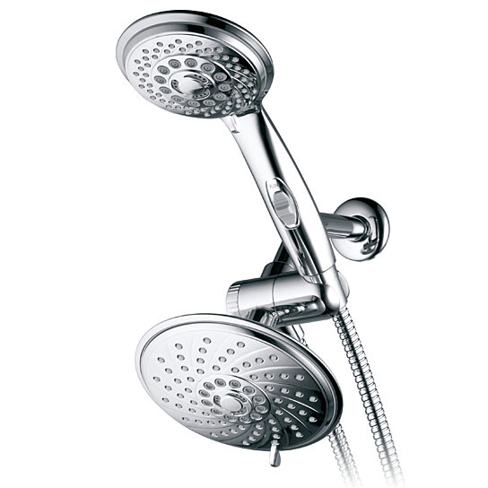 HotelSpa 30 Setting Premium Chrome Rainfall Shower Combo with ON/OFF Pause Switch