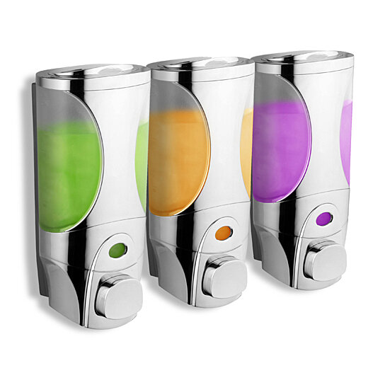 Hotelspa Curves Luxury Soap/Shampoo/Lotion Modular-design Shower Dispenser System (3)