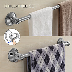 HotelSpa Insta Mount Bathroom Accessories 2 Pc Value Set (18 inch and 24 inch Towel Bars)