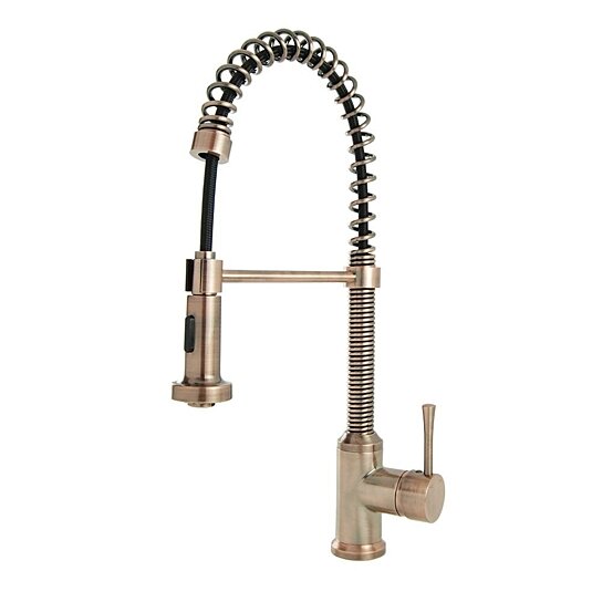 Buy Residential Spring Coil Kitchen Faucet In Antique Copper By