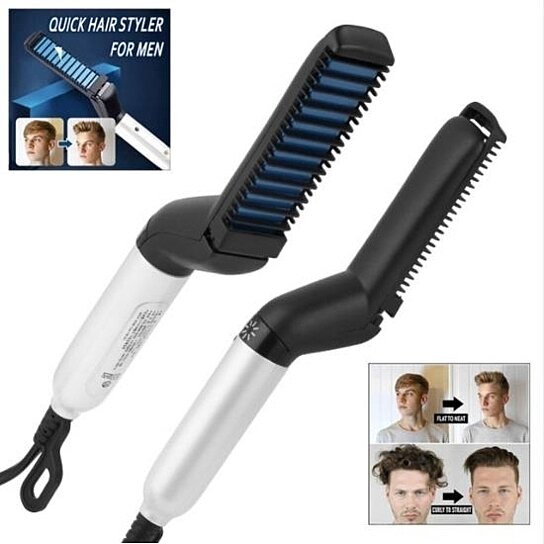 Buy Multifunctional Hair Comb Curling Iron Straighten Hair Curler Men Hair  Styling Combs Curling Straight Electric Hair Brush by Jade Linker on OpenSky
