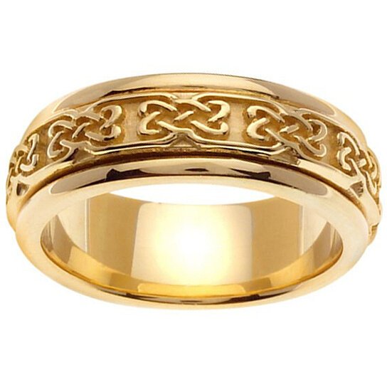  Buy  14K Yellow Gold Celtic  Wedding  Ring  Band  Raised Lover 