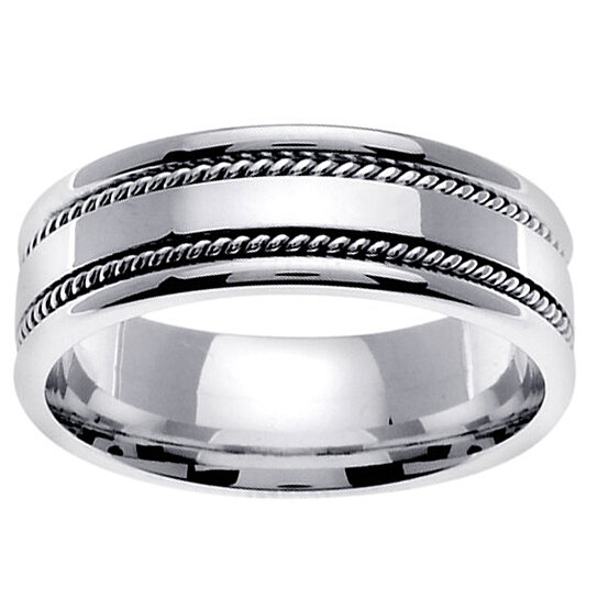 Buy Titanium and 14K Gold  Wedding  Ring  Band 14K White  