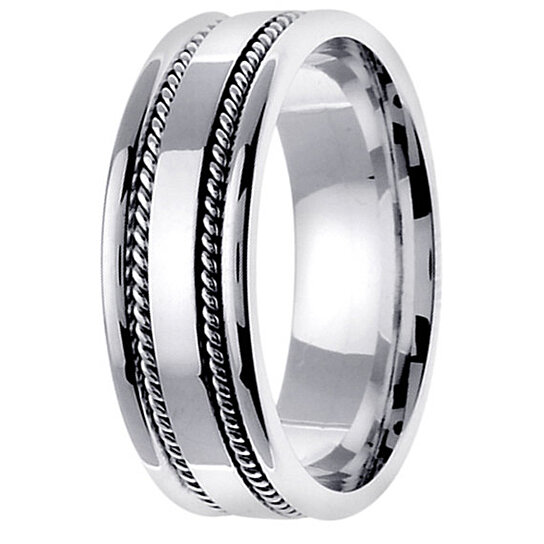 Buy Titanium and 14K Gold  Wedding  Ring  Band 14K White  