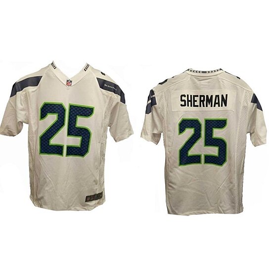 Nike Richard Sherman Jersey #25 Seattle Seahawks Blue Youth Size Small