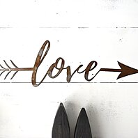 Buy Love Arrow Love Wall Art Metal Sign Farmhouse Farmhouse