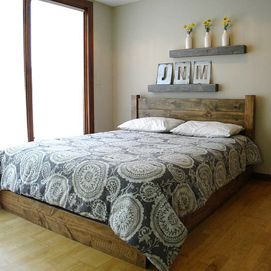 Buy Platform Bed Distressed Wood Bed Quenn Size Platform Bed By Jnm Rustic Designs On Dot Bo