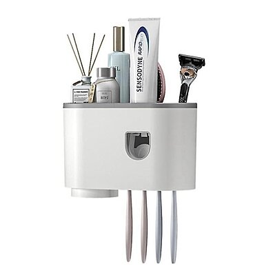 Bidafun Toothbrush holder-multifunctional toothbrush holder bathroom accessories bathroom space-saving electric toothbrush storage rack 