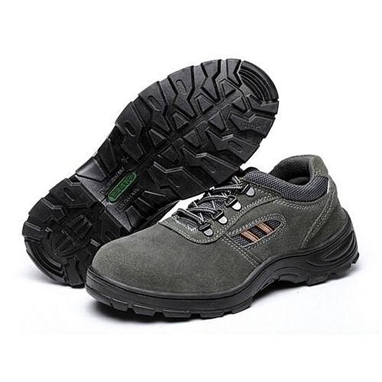 Buy Nubuck Leather Work Safety Shoes Smash-proof Penetration-resistant ...