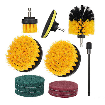 12Pcs/Set Tile Grout Power Scrubber Cleaning Electric Drill Brush