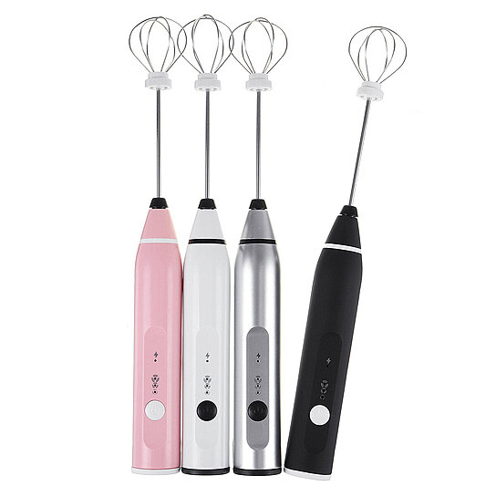 Buy 3 Speeds Hand Mixer Egg Beater Coffee Milk Drink Whisk Frother Stirrer  USB Rechargeable Handheld Food Blender Tool by Just Green Tech on Dot & Bo