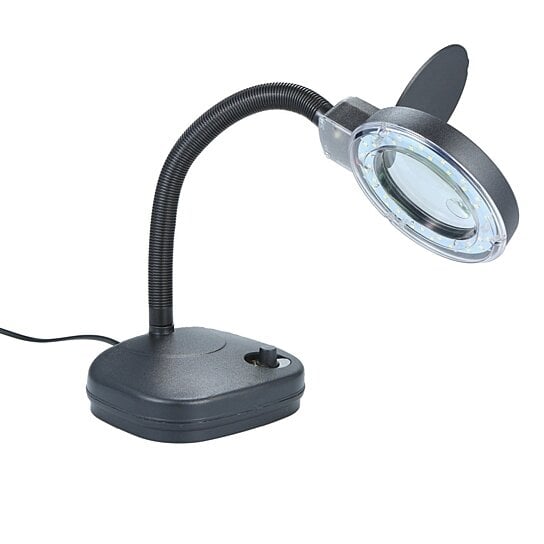 Buy Bench Magnifier 10x/5x 3/8 Diopter Flexible Gooseneck LED Table Desktop  Magnifying Glass Lamp by Just Green Tech on Dot & Bo