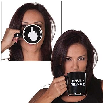 Middle Finger Eyes Mugs Coffee Cups Milk Tea Mug Funny Tumblr Rad Sassy  Sarcasm Cool Edgy