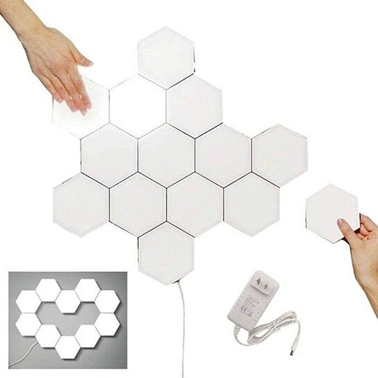 hexagonal touch sensitive led honeycomb wall night lights