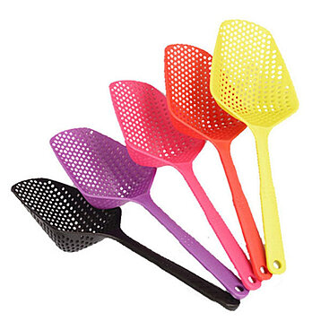 Colander Spoon, Scoop Colander, Strainer Slotted Spoon, Plastic