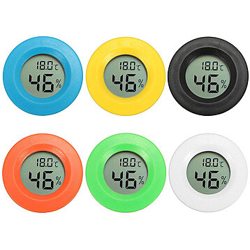 Digital Thermometer Hygrometer Round Mini LCD