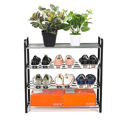 Gymax Patented 7-Tier Double Shoe Rack Free Standing Shelf Storage