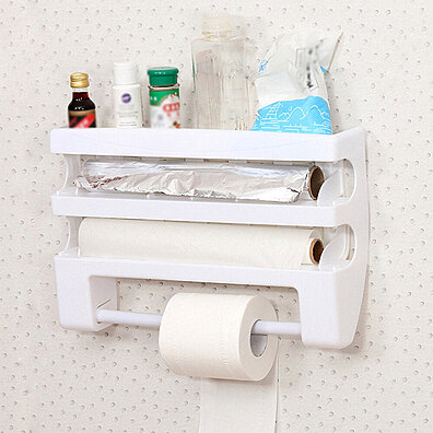 Stainless Steel Paper Towel Holder Adhesive Toilet Roll Paper Holder No  Hole Punch Kitchen Bathroom Toilet Lengthen Storage Rack