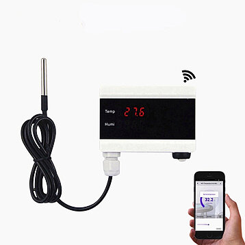 Buy WiFi Temperature Sensor Thermometer Detector Smart Life App Alert Home  Thermostat Control Alarm Remote Monitor Freezer Test by Just Green Tech on  Dot & Bo