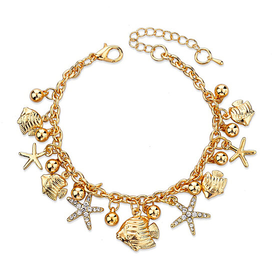 Buy Gold Filled Sea Charm Chain Bracelet by Koyz.com on OpenSky