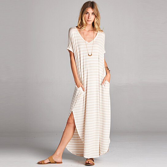 Buy Classic Stripe Maxi Dress in 8 Colors by Love Kuza Apparel on OpenSky