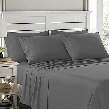 1800 Series 6 Piece Bedding Sheet & Pillowcases Sets W/ Deep