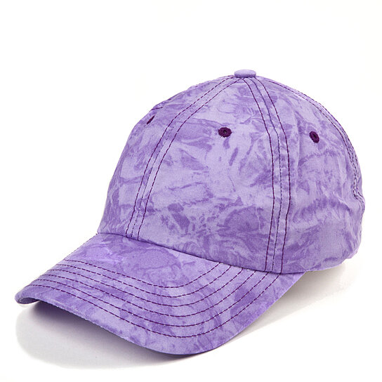 Womens purple baseball cap with gold w