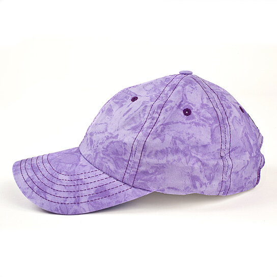Womens purple baseball cap with gold w