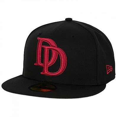 Deadpool Logo Black & Red Panels New Era 59Fifty Fitted Hat