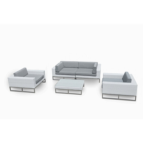 Marseille 5 Pc All Weather Wicker Outdoor Furniture Sofa Set