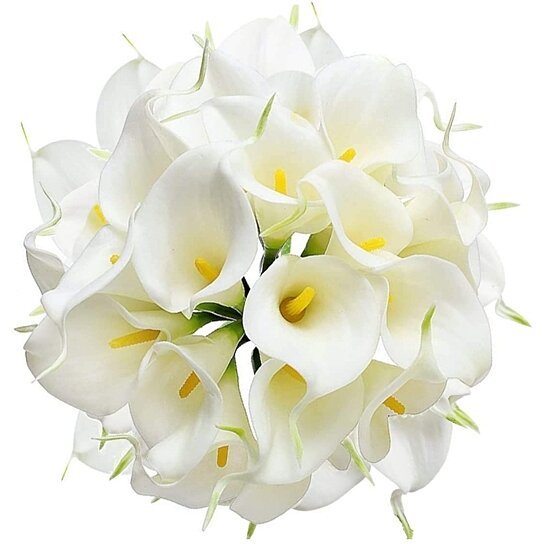 10 Heads Latex Artificial Flowers Calla Lily Home Bridal Wedding Party Bouquet