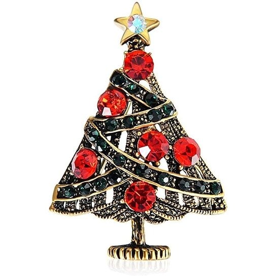 Crystal Christmas Tree Brooches Vintage Brooch Pin Jewelry for WomenUseful Design 
