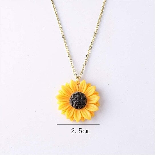 sunflower resin pendant