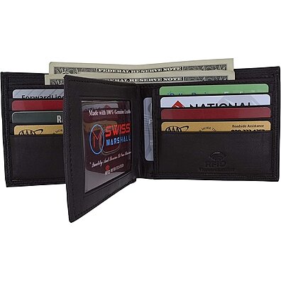 Cazoro Men's RFID Blocking Bi-Fold Style Wallet