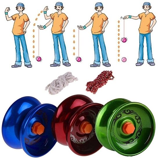 Fuwahahah Aluminum Alloy YOYO Ball Bearing String Trick Toy Kids Gift