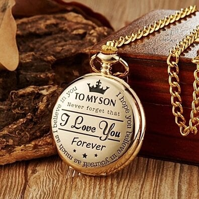To My Son Never Forget That I Love You Pocket Watch