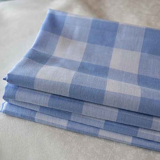 Buy Blue Gingham Check Cloth Napkins, Set of 6 by MyCookshelf on OpenSky