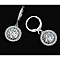 *SALE SPECIAL* -- Crystal Halo Hoop Drop Earrings Platinum Plated