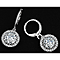 *SALE SPECIAL* -- Crystal Halo Hoop Drop Earrings Platinum Plated