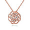 Crystal in a Rose Pendant Necklace