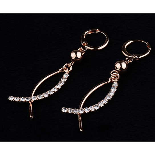 Buy Linear Crystal Dangle Drop Earrings by MyFashionVille on OpenSky