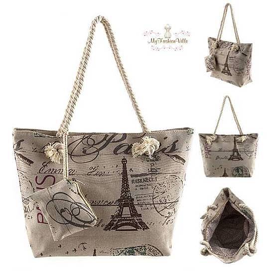 parisian canvas bag